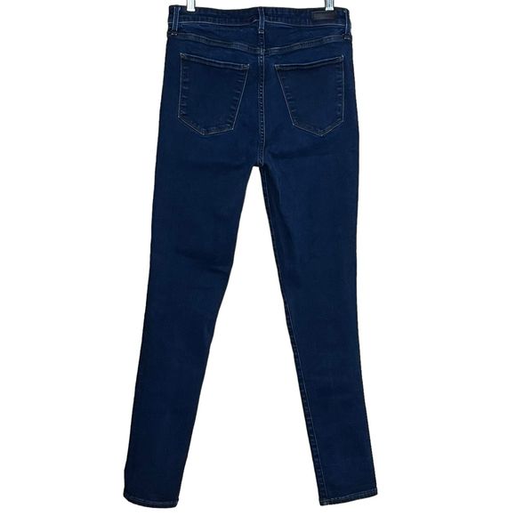 Abercrombie & Fitch The Super Skinny High Rise Jeans Dark Blue Size 29 8L 8 Long - Picture 5 of 8